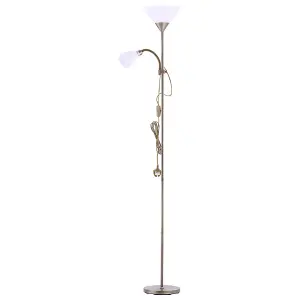 175cm Bronze Metal E27&E14 Base Mother&child Floor Light Floor Lamp with Individual Switch For Bedroom Living Room