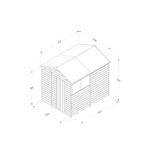 Beckwood 6x8 Apex Shed - 2 Windows