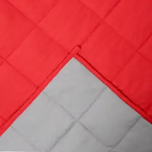 Weighted Blanket Supersoft Stress Anxiety Relief, Red/Grey - 3kg 100 x 150cm