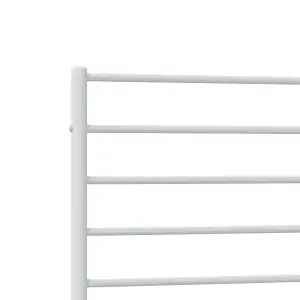 Berkfield Metal Bed Frame with Headboard White 90x190 cm 3FT Single