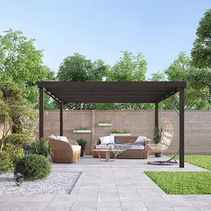 Box Pergola - Wood - L180 x W360 x H270 cm - Rustic Brown