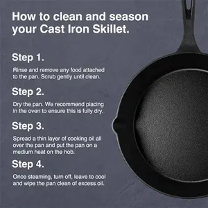 Seasoned Cast Iron Skillet Pan