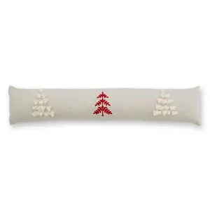 Catherine Lansfield Tufted Christmas Tree Door Draught Excluder Natural