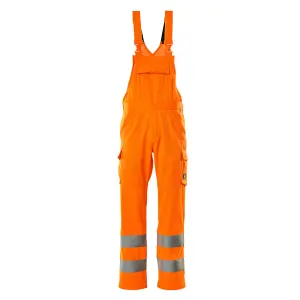 Mascot Safe Light One-Tone Bib & Brace (Hi-Vis Orange)  (38.5) (Leg Length - Long)