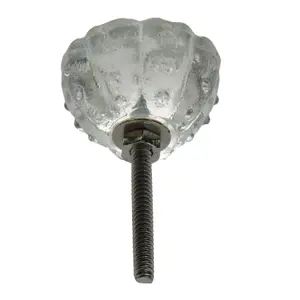 Nicola Spring - Glass Cabinet Knobs - Flower - Pack of 6