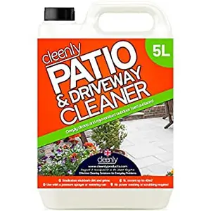 Cleenly Patio & Driveway Cleaner 5L - Remove Stains, Dirt and Grime - Use on Block Paving, Steps, Paths, Concrete