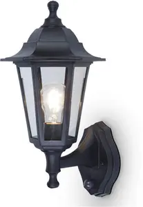 Revive Outdoor Coast PIR Black Up Lantern