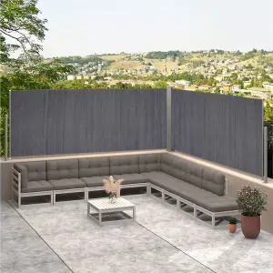 150cm W x 300cm L Garden Sunshade Privacy Fence Screen Panel Dark Grey