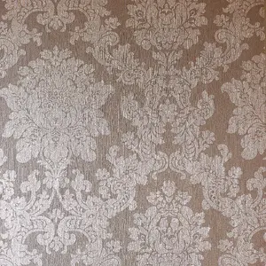 Damask Rose Gold Foil Metallic Wallpaper Textured Vinyl Retro Vintage Arthouse