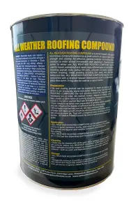 Njl Direct All Weather Roofing Compound Bitumen Waterproof Flat Roof Paint Coating 5L