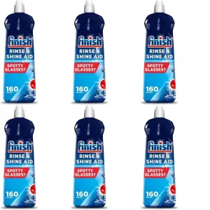 Finish Rinse Aid for Shinier and Drier Dishes Original 800ML (Pack of 6)