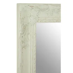 Interiors by Premier Zelma White And Brushed Gold Finish Wall Mirror