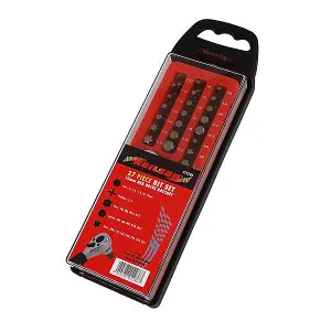 Ratchet Bit Set 27pcs In Plastic Case Allen Hex Spline (Neilsen CT2286)