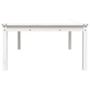 Berkfield Garden Table White 121x82.5x45 cm Solid Wood Pine