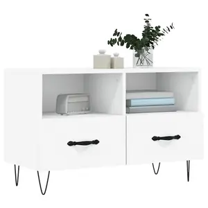 Berkfield TV Cabinet White 80x36x50 cm Engineered Wood