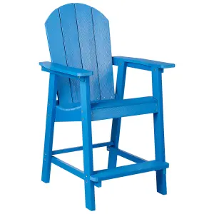 Garden Bar Chair ADIRONDACK Synthetic Material Blue