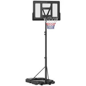 SPORTNOW 2.3-3.05m Basketball Hoop and Stand with Weighted Base and Wheels