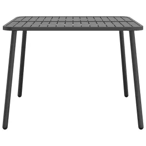 Berkfield Garden Table Anthracite 100x100x71 cm Steel