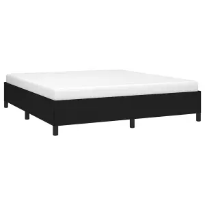 Berkfield Bed Frame Black 180x200 cm 6FT Super King Fabric