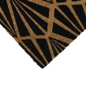 Eco-Friendly Latex Backed Coir Door Mat, Art Deco