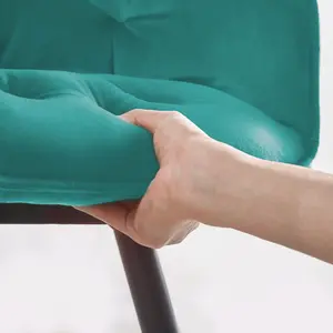 Irie Single Velvet Upholstered Dining Chair with Arm Turquoise