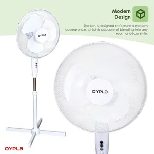 Oypla Electrical 16" Oscillating Pedestal Electric Cooling Fan