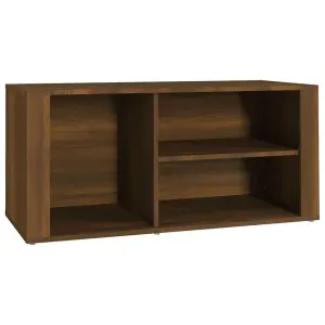 Berkfield Shoe Cabinet Brown Oak 100x35x45 cm Engineered Wood