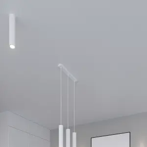 Lagos Steel White 1 Light Classic Pendant Ceiling Light