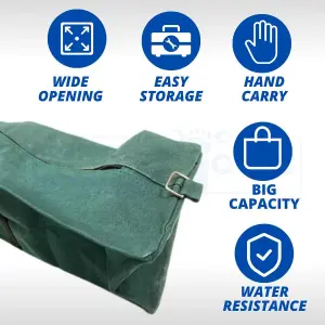 24" Canvas Bag DIY Tool Storage Durable Green