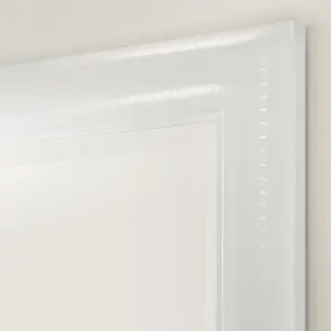 Abbeyville Framed Wall Mounted Accent Mirror White / 130.5cm H x 107.5cm W