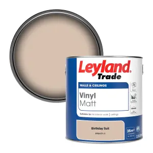 Leyland Trade Vinyl Matt Walls & Ceilings Emulsion Paint Birthday Suit (PPG1071-3) 2.5L