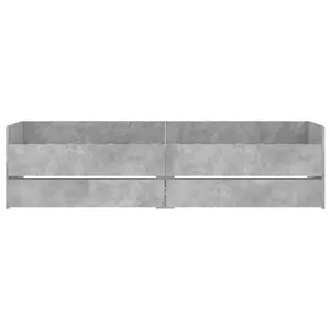 Berkfield Bed Frame with Drawers without Mattress Concrete Grey 100x200 cm