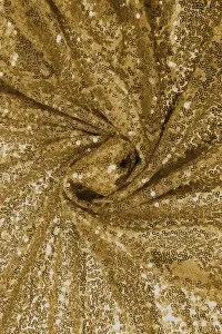 Neel Blue Shiny Fabric Sequin Backdrop Glitter Curtain, Gold - 4ft x 9ft