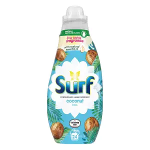 Surf Coconut Bliss Lasting Fragrance Liquid Detergent 648ml, 96 Washes, 4Pk