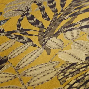 AS Creation Nala Cape Town Wallpaper Jungle Palm Leaf Vinyl Yellow Brown 37860-1