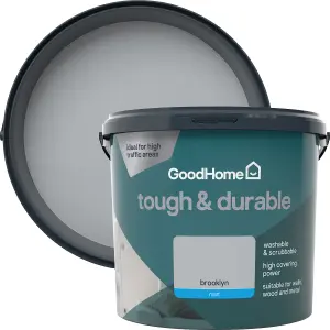 GoodHome Durable Brooklyn Matt Emulsion paint, 5L