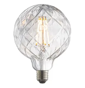 LED Filament Lamp Bulb Clear Glass 4W LED E27 Warm White Groove Bulb