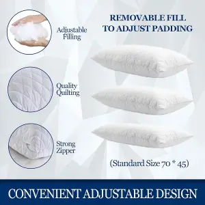 Bedbric Pillows 4 Pack Bed Pillow & Hotel Pillows Quilted Side Sleeper Pillow