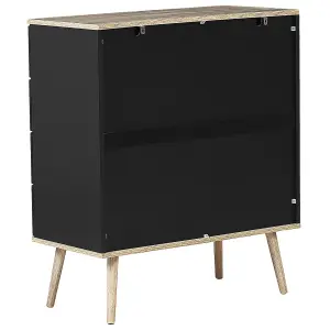 Beliani Modern 4 Drawer Chest Black WALPI