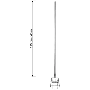 Rotary Soil Cultivator, 2-in-1 Hand Tool - Soil Rejuvenator, Hand Scarifier Head & Handle, 14 cm / 5" Wide, Gardening and Farming