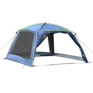 Outsunny Camping Tent Sun Shelter Shade for Garden Park Outdoor Dark Green