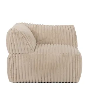 icon Tetra Ribbed Faux Fur Floor Sofa Bean Bag Extra Large Corner Section