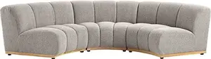 Granvia Taupe Boucle Modular Sofa, 3-Seater Curved Sofa - Daals - Sofas