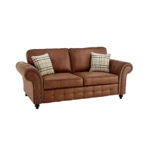 Cedar Lounge Brown Sofa 3 Seater