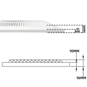 SQUARE air vent with no screws visible cover plate and fly screen,flat back (210mm high x 210mm wide)