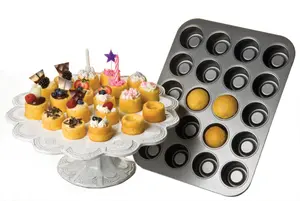 Chicago Metallic Non-Stick 20 Hole Teacake Pan, Mini Cake Tin 27 x 35 cm