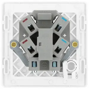 BG Evolve Unswitched Fuse Unit, FCU, LED & Flex Outlet, Brushed Steel