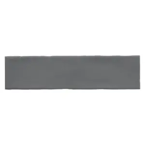 Vernisse Steel grey Gloss Ceramic Wall Tile Sample