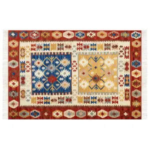 Wool Kilim Area Rug 200 x 300 cm Multicolour VOSKEHAT