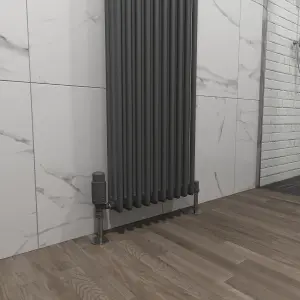 Nes Home 1800 X 470 mm Triple Column Matte Black Radiator